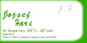 jozsef hari business card